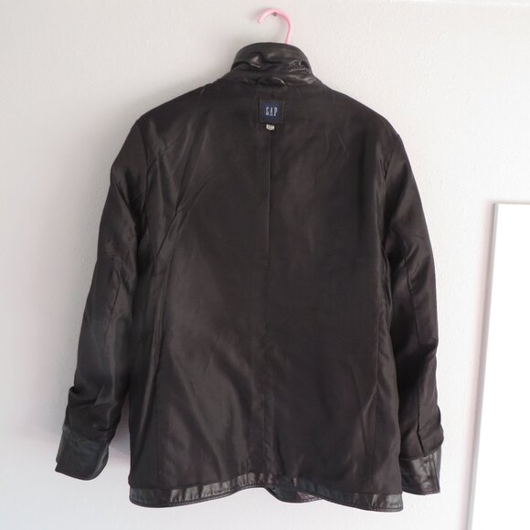 GAP woman's 100% genuine leather black jacket/coat size L - Picture 4 of 10